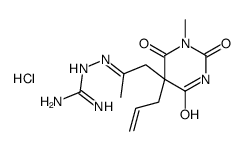 2-[(E)-1-(1-methyl-2,4,6-trioxo-5-prop-2-enyl-1,3-diazinan-5-yl)propan-2-ylideneamino]guanidine,hydrochloride结构式