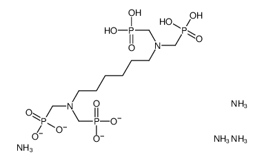tetraammonium tetrahydrogen [hexane-1,6-diylbis[nitrilobis(methylene)]]tetrakisphosphonate Structure