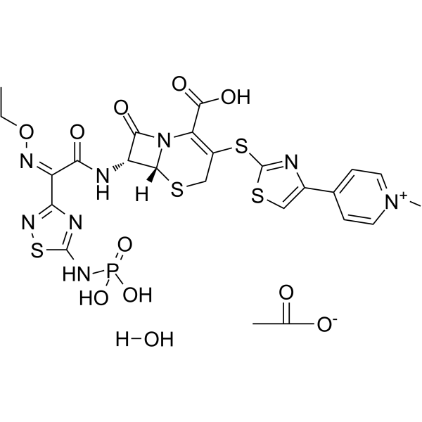Ceftaroline fosamil acetate structure