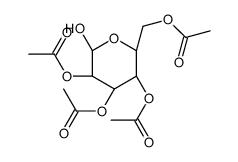 2,3,4,6-Tetra-O-acetyl-D-glucopyranose Structure