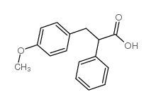 Benzenepropanoic acid,4-methoxy-a-phenyl- Structure
