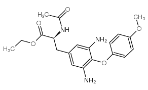 3,5-二氨基-4-(4-甲氧苯氧基)-N-乙酰-L-苯丙氨酸乙酯结构式