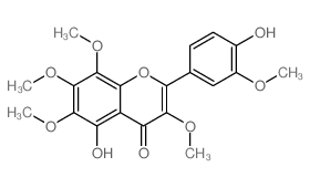 4H-1-Benzopyran-4-one,5-hydroxy-2-(4-hydroxy-3-methoxyphenyl)-3,6,7,8-tetramethoxy- Structure