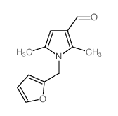 1-(2-呋喃基甲基)-2,5-二甲基-1H-吡咯-3-甲醛结构式