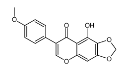 5-hydroxy-4'-methoxy-6,7-methylenedioxyisoflavone结构式