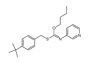 O-Butyl S-((4-(1,1-dimethylethyl)phenyl)methyl) 3-pyridinylcarbonimidothioate Structure