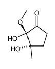 Cyclopentanone, 2,3-dihydroxy-2-methoxy-3-methyl-, (2R,3S)- (9CI) structure