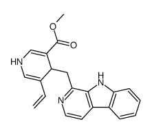 (+)-5-Vinyl-1,4-dihydro-4-(9H-pyrido[3,4-b]indol-1-ylmethyl)-3-pyridinecarboxylic acid methyl ester Structure