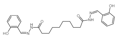 N1,N10-bis[(6-oxo-1-cyclohexa-2,4-dienylidene)methyl]decanedihydrazide结构式
