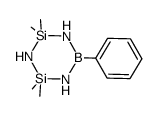 2,2,4,4-tetramethyl-6-phenyl-cyclo-1,3,5-triaza-2,4-disila-6-borane结构式
