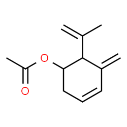 5-Methylene-6-isopropenyl-3-cyclohexen-1-ol acetate structure