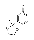 3-(1,1-ethylenedioxyethyl)pyridine N-oxide Structure