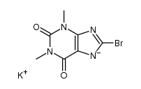 potassium salt of 8-bromo-1,3-dimethylxanthine Structure