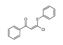 3-chloro-1-phenyl-3-phenylsulfanylprop-2-en-1-one结构式