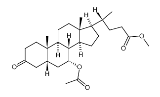 7β-Acetoxy-3-oxo-5β-cholan-24-oic acid methyl ester结构式