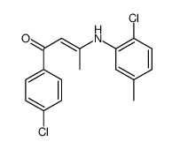 (E)-3-(2-chloro-5-methylanilino)-1-(4-chlorophenyl)but-2-en-1-one结构式