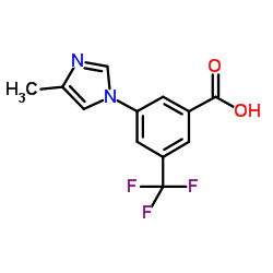 3-(4-甲基咪唑-1-基)-5-三氟甲基苯甲酸结构式