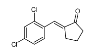 2-[(2,4-dichlorophenyl)methylidene]cyclopentan-1-one结构式