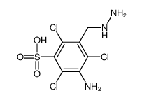 3-amino-2,4,6-trichloro-5-(hydrazinylmethyl)benzenesulfonic acid结构式