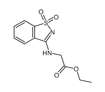 2-[(1,1-dioxo-1,2-benzisothiazol-3-yl)amino]acetic acid, ethyl ester结构式