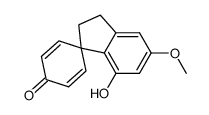 2',3'-Dihydro-7'-hydroxy-5'-methoxyspiro[2,5-cyclohexadiene-1,1'-[1H]inden]-4-one结构式