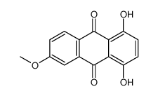 1,4-dihydroxy-6-methoxyanthracene-9,10-dione结构式