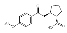 trans-2-[2-(4-methoxyphenyl)-2-oxoethyl]cyclopentane-1-carboxylic acid Structure