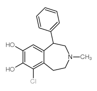 3-甲基-6-氯-7,8-二羟基-1-苯基-2,3,4,5-四氢-1H-3-苯氮杂卓结构式