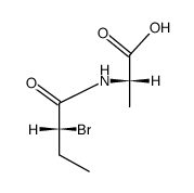 N-(D-2-bromo-butyryl)-L-alanine Structure