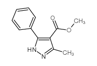 3-甲基-5-苯基-1H-吡唑-4-羧酸甲酯结构式