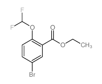 5-溴-2-(二氟甲氧基)苯甲酸乙酯结构式