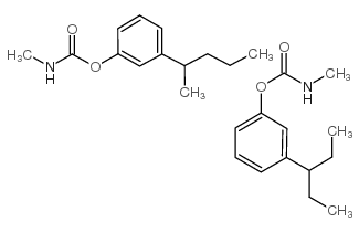 (3-pentan-2-ylphenyl) N-methylcarbamate,(3-pentan-3-ylphenyl) N-methylcarbamate Structure