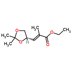 ethyl (E)(S)-3-(2,2-dimethyl[1,3]dioxolane-4-yl)-2-methylacrylate Structure