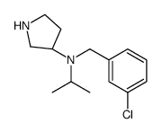 (3S)-N-[(3-chlorophenyl)methyl]-N-propan-2-ylpyrrolidin-3-amine结构式