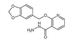 2-(1,3-benzodioxol-5-ylmethoxy)pyridine-3-carbohydrazide结构式