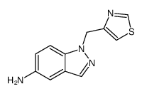 1-(1,3-thiazol-4-ylmethyl)indazol-5-amine Structure
