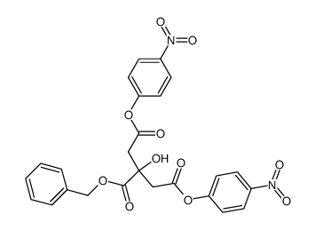 2-benzyl 1,3-bis(4-nitrophenyl) 2-hydroxypropane-1,2,3-tricarboxylate结构式