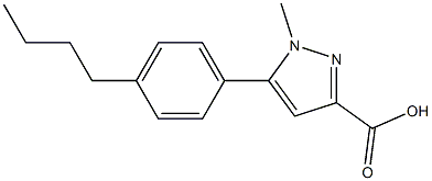 5-(4-butylphenyl)-1-methyl-1H-Pyrazole-3-carboxylic acid Structure