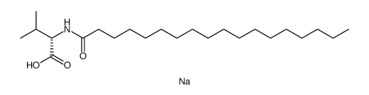 N-十八酰基-L-缬氨酸-钠盐结构式