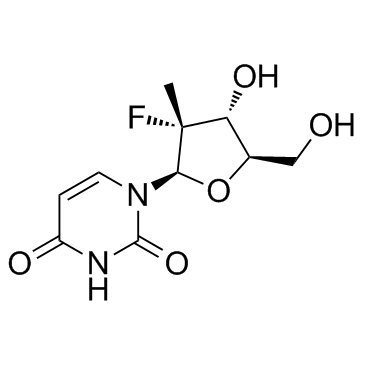 (2'R)-2'-脱氧-2'-氟-2'-甲基脲苷结构式