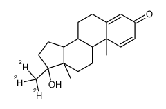 (8R,9S,10R,13S,14S,17R)-17-hydroxy-10,13-dimethyl-17-(trideuteriomethyl)-7,8,9,11,12,14,15,16-octahydro-6H-cyclopenta[a]phenanthren-3-one Structure