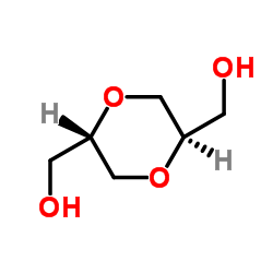 反式-2,5-双-(羟甲基)-1,4-二恶烷结构式
