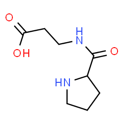 3-(吡咯烷-2-甲酰胺基)丙酸结构式