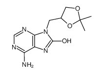 2',3'-O-isopropylidene-9-(RS)-(2,3-dihydroxypropyl)-8-hydroxyadenine结构式