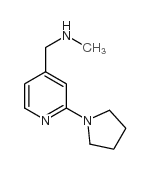 N-甲基-1-(2-吡咯烷-1-吡啶-4-基)甲胺结构式