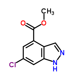 6-氯-1H-吲唑-4-甲酸甲酯结构式