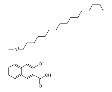(N-十六烷基)三甲基铵(3-羟基-2-萘甲酸)盐结构式