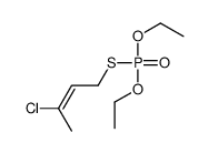 (Z)-3-chloro-1-diethoxyphosphorylsulfanylbut-2-ene结构式