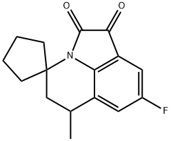8'-Fluoro-6'-methyl-5',6'-dihydrospiro[cyclopen-tane-1,4'-pyrrolo[3,2,1-ij]quinoline]-1',2'-dione结构式