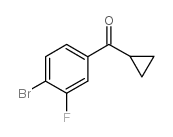 4-BROMO-3-FLUOROPHENYL CYCLOPROPYL KETONE结构式